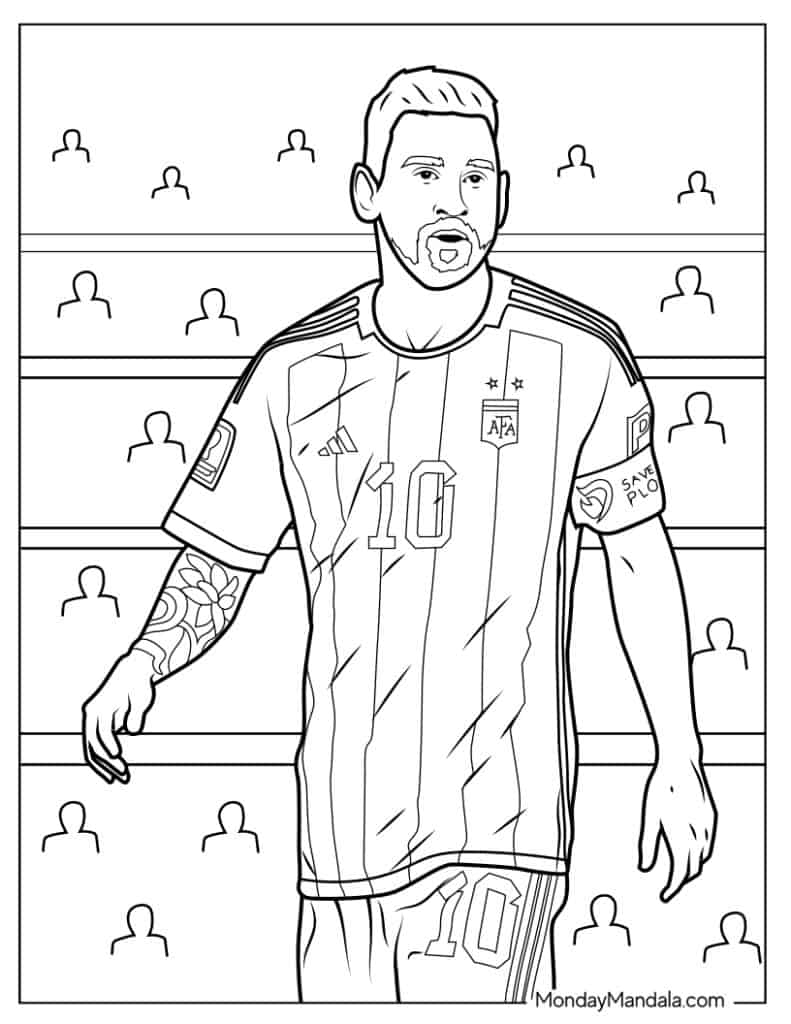Soccer Messi Coloring Pages