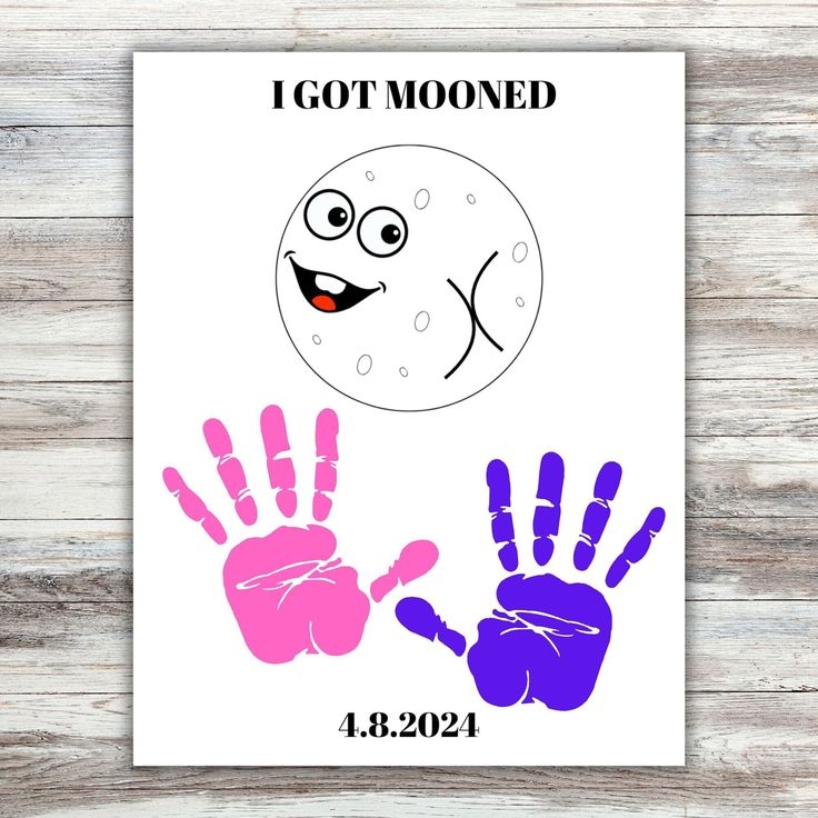 Solar Eclipse 2024 Handprint Craft Printable Eclipse Craft Instant 