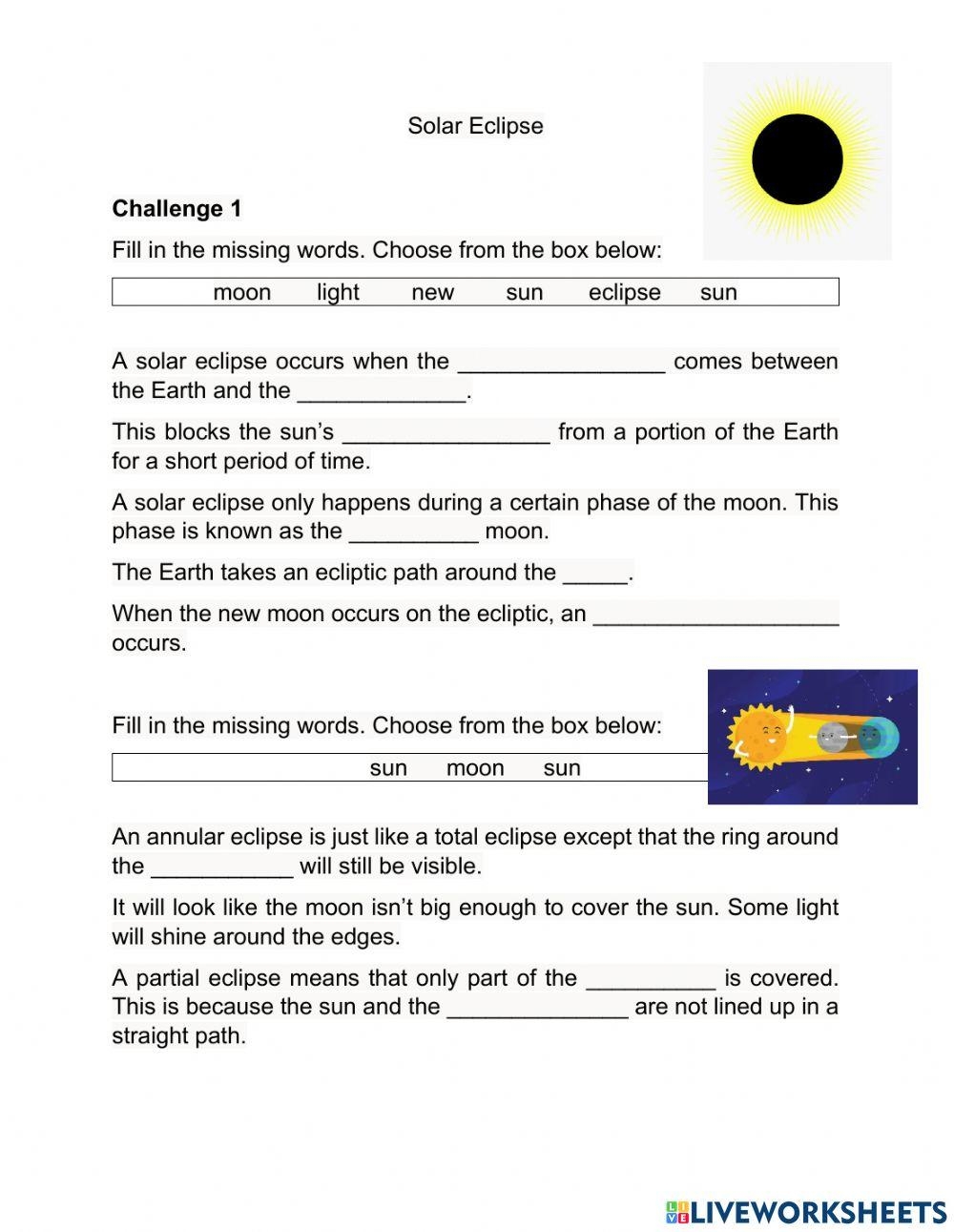 Solar Eclipse Coloring Pages teacher Made Worksheets Library