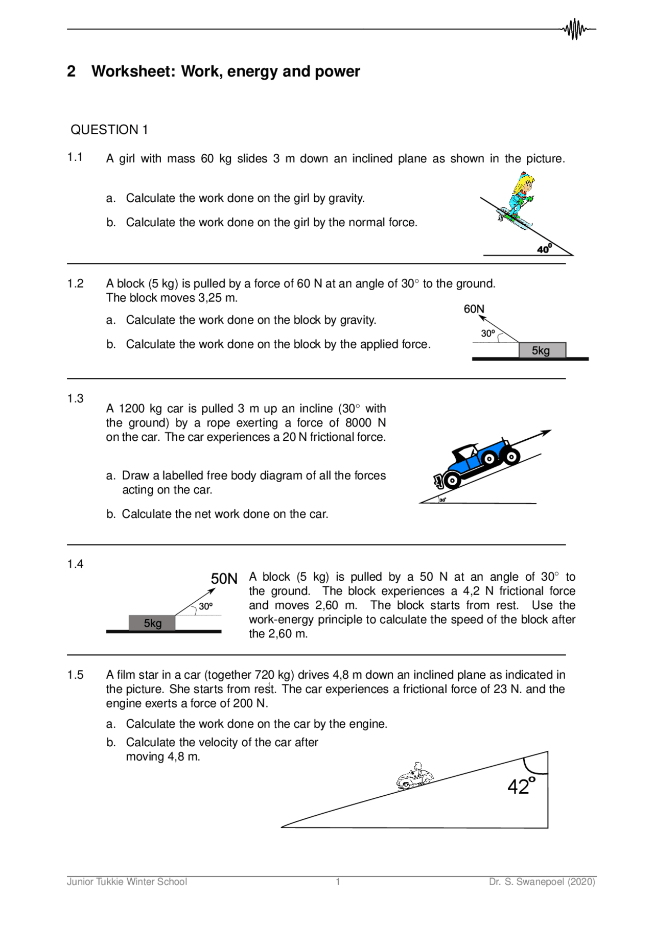 SOLUTION Work Energy Power Worksheet Studypool Worksheets Library