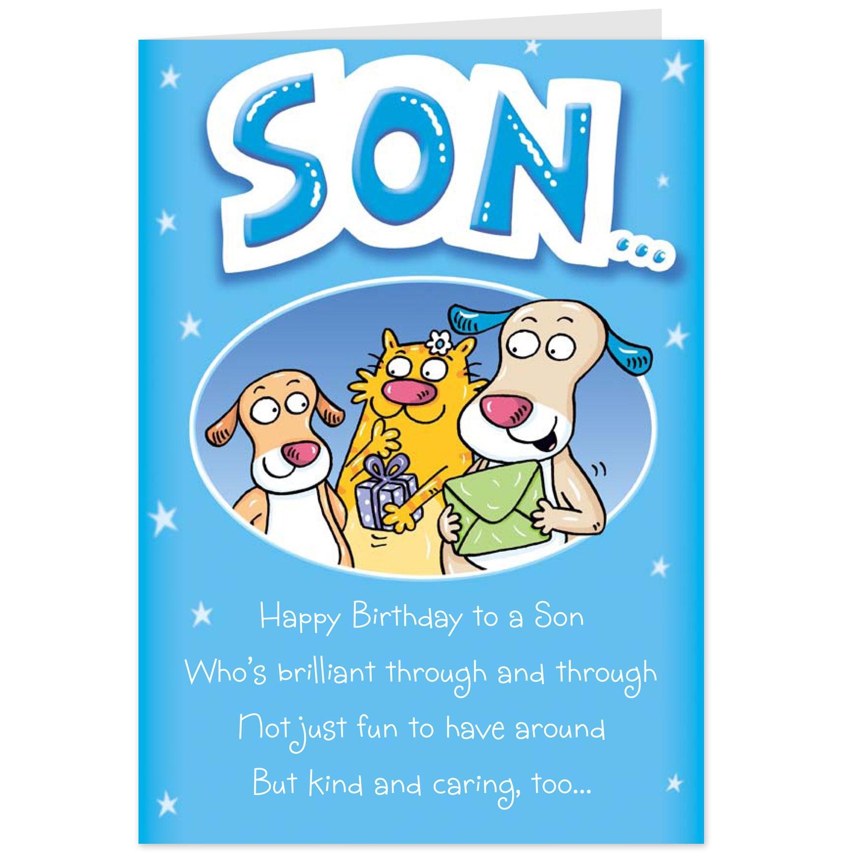 Son Birthday Card Free Printable Birthday Cards For Son Free 