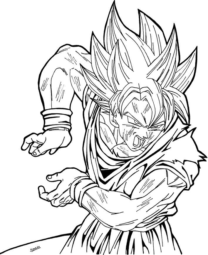 Son Goku Coloring Pages At GetColorings Free Printable Colorings