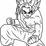Son Goku Dragon Ball Z Coloring Page Free Dragon Ball Z Coloring
