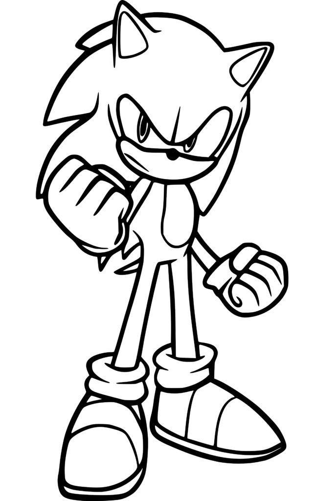 Sonic Coloring Pages 12 Printable Sheets Simple To Draw Easy For