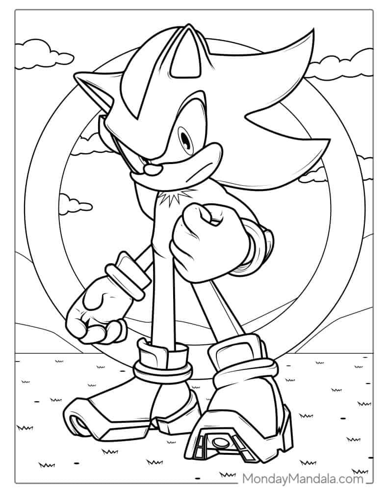 Sonic Coloring Pages Free Printable