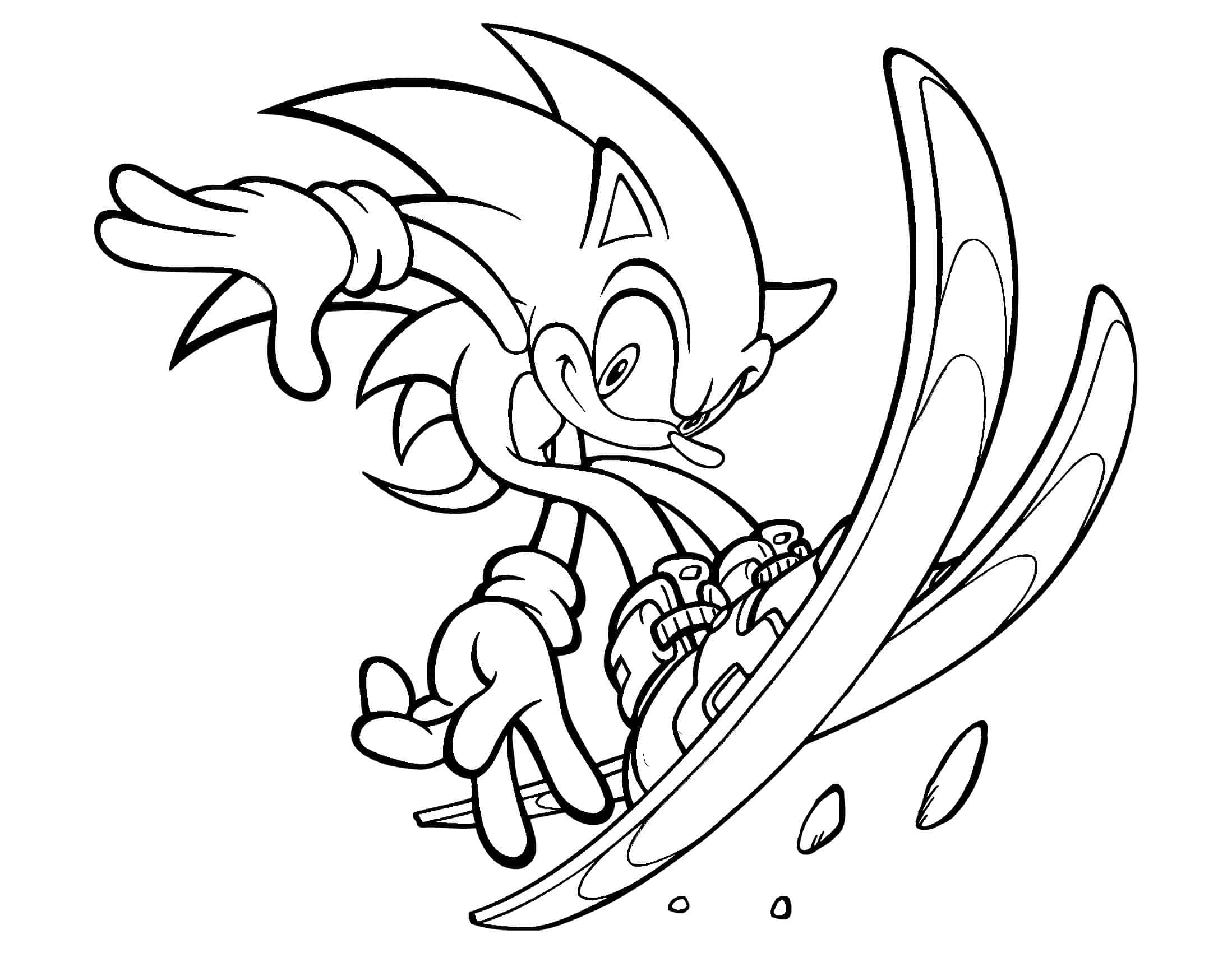free sonic color pages