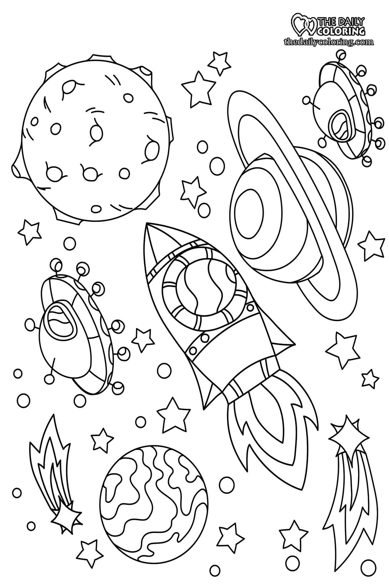 Space Coloring Pages