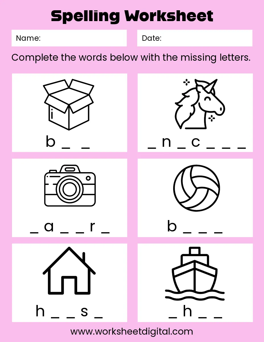 Spelling Worksheet Worksheet Digital Worksheets Library