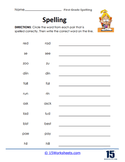 Spelling Worksheets For 5th Graders
