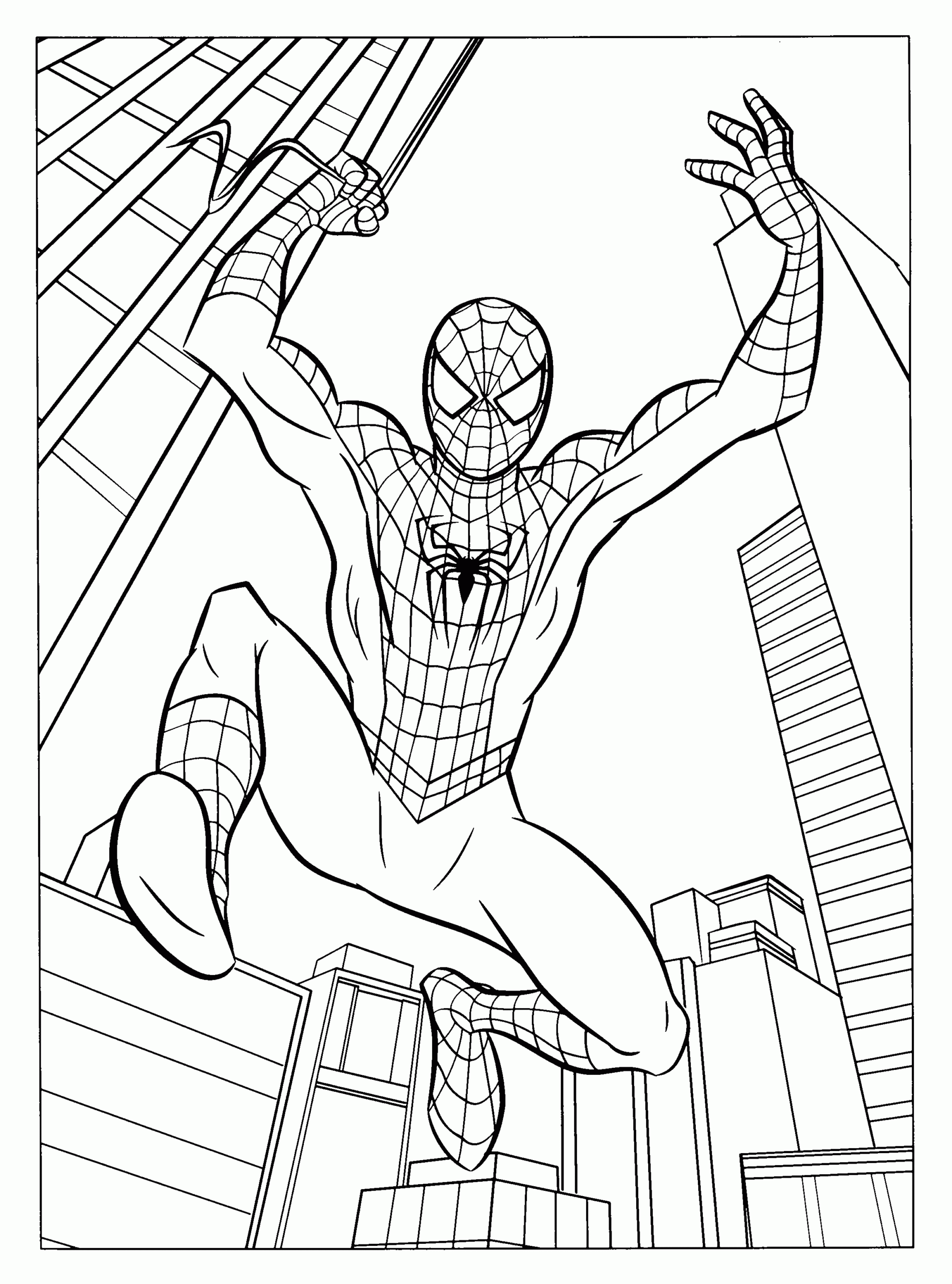 Spider Man Coloring Pages For Children