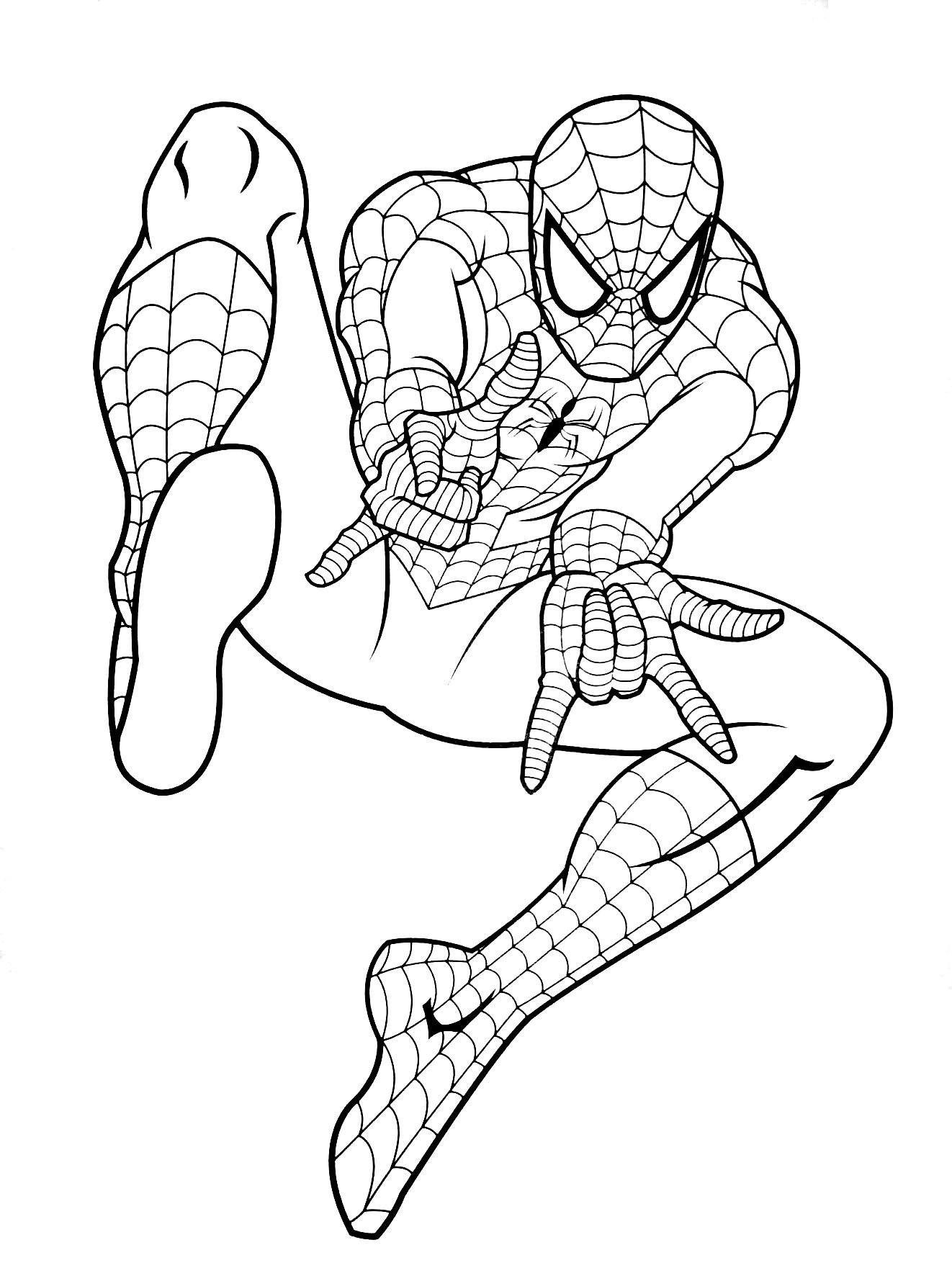 Spiderman Coloring Page For Kids Spider Man Coloring Pages