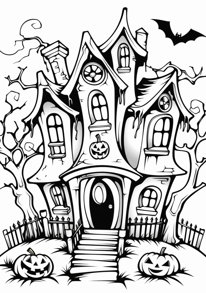 Spooky Halloween Coloring Pages Halloween Coloring Page Fun