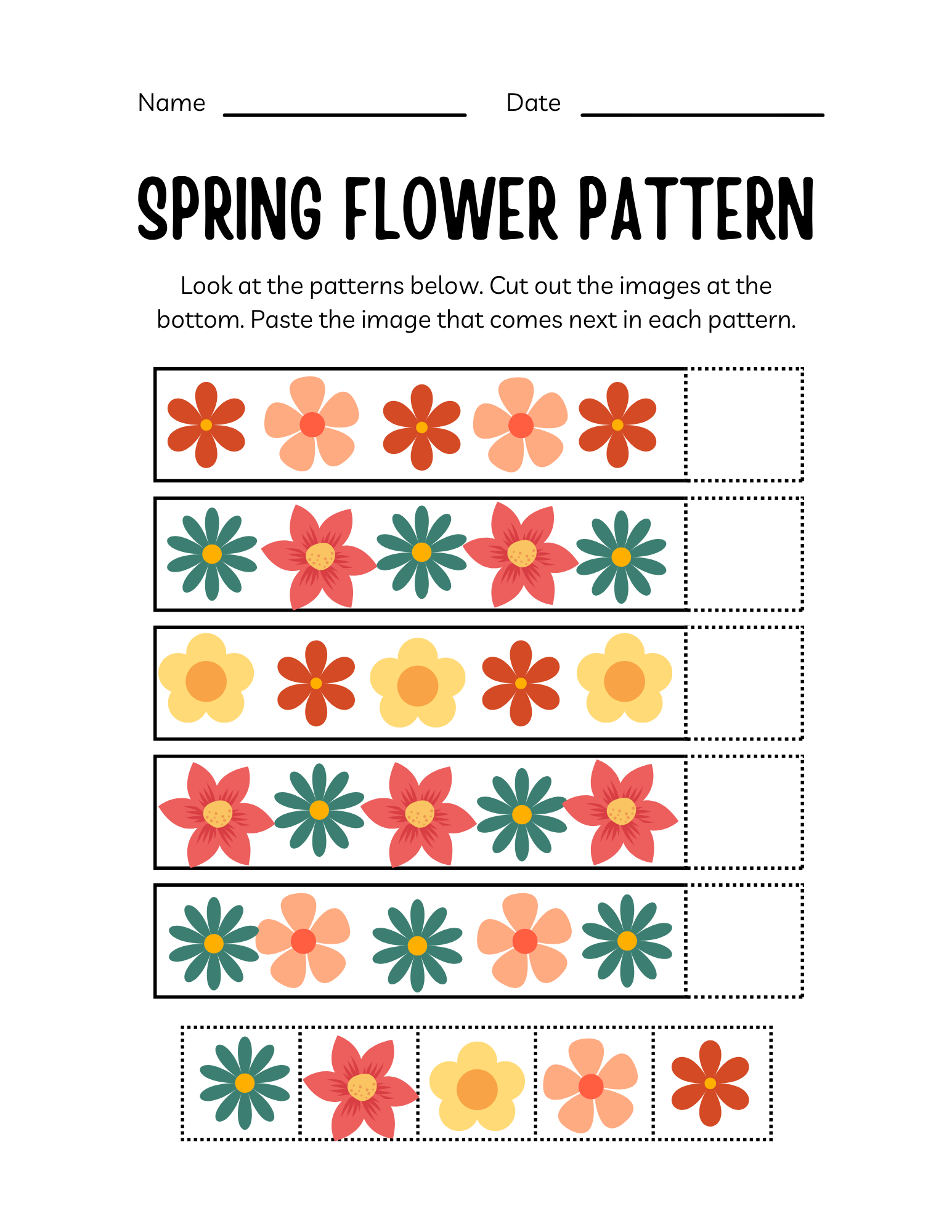 pattern worksheets