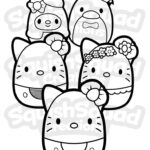 Squishmallow Kitty Coloring Page Printable Squishmallow Etsy Hello