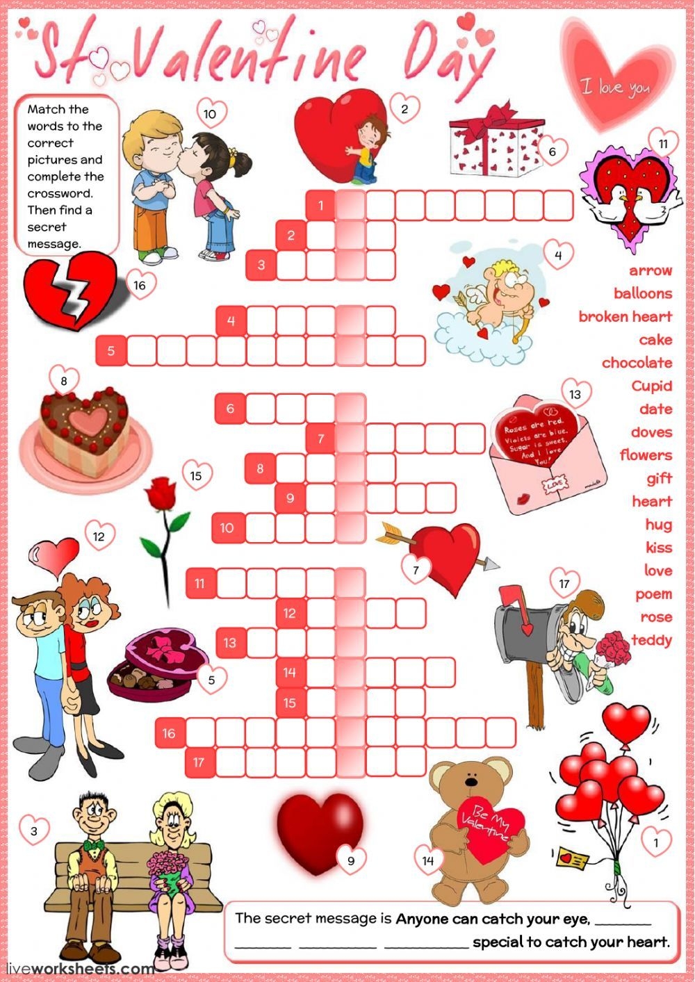 St Valentine S Day Worksheet Artofit
