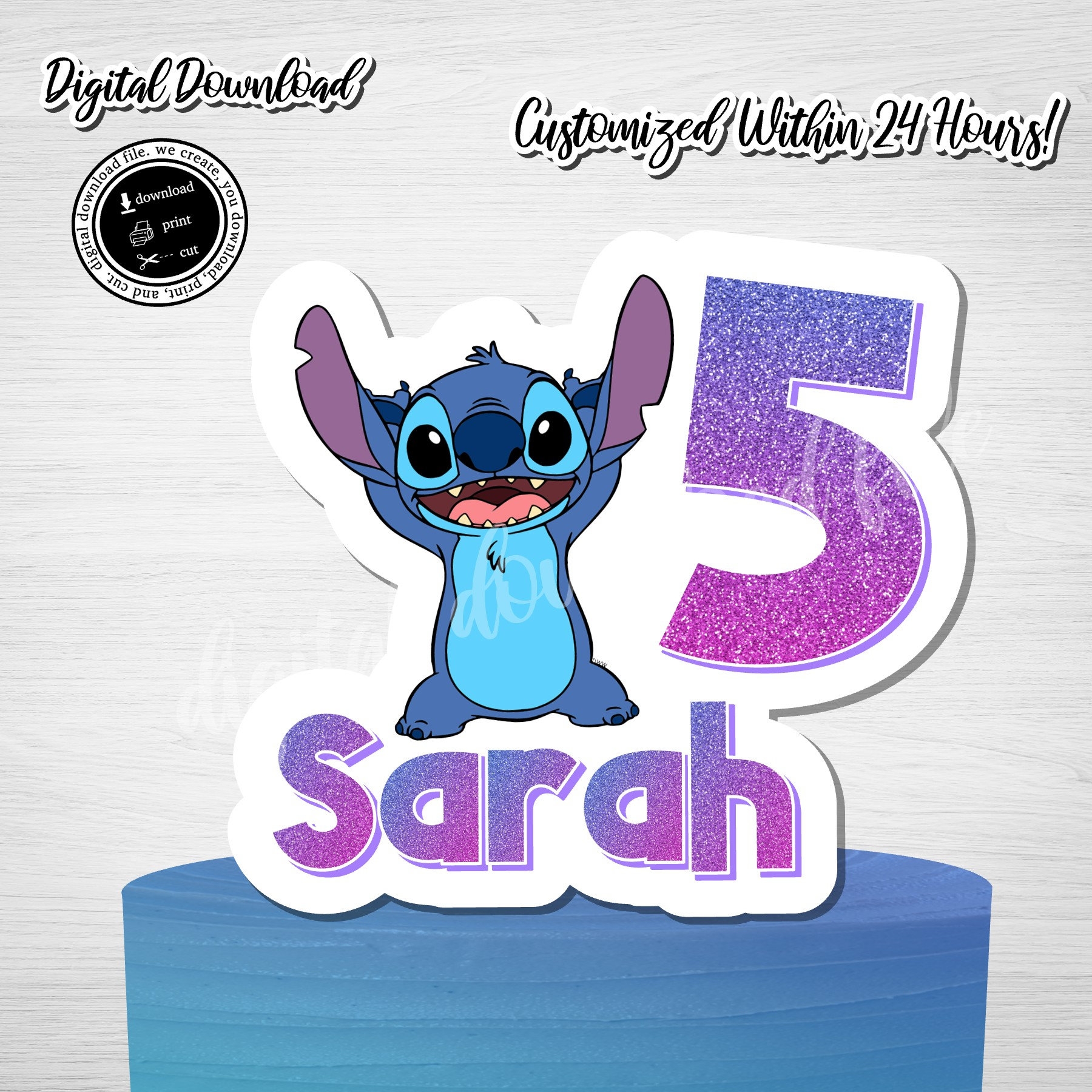 STITCH Cake Topperprintable Cake Topper Stitch Lilo And 47 OFF