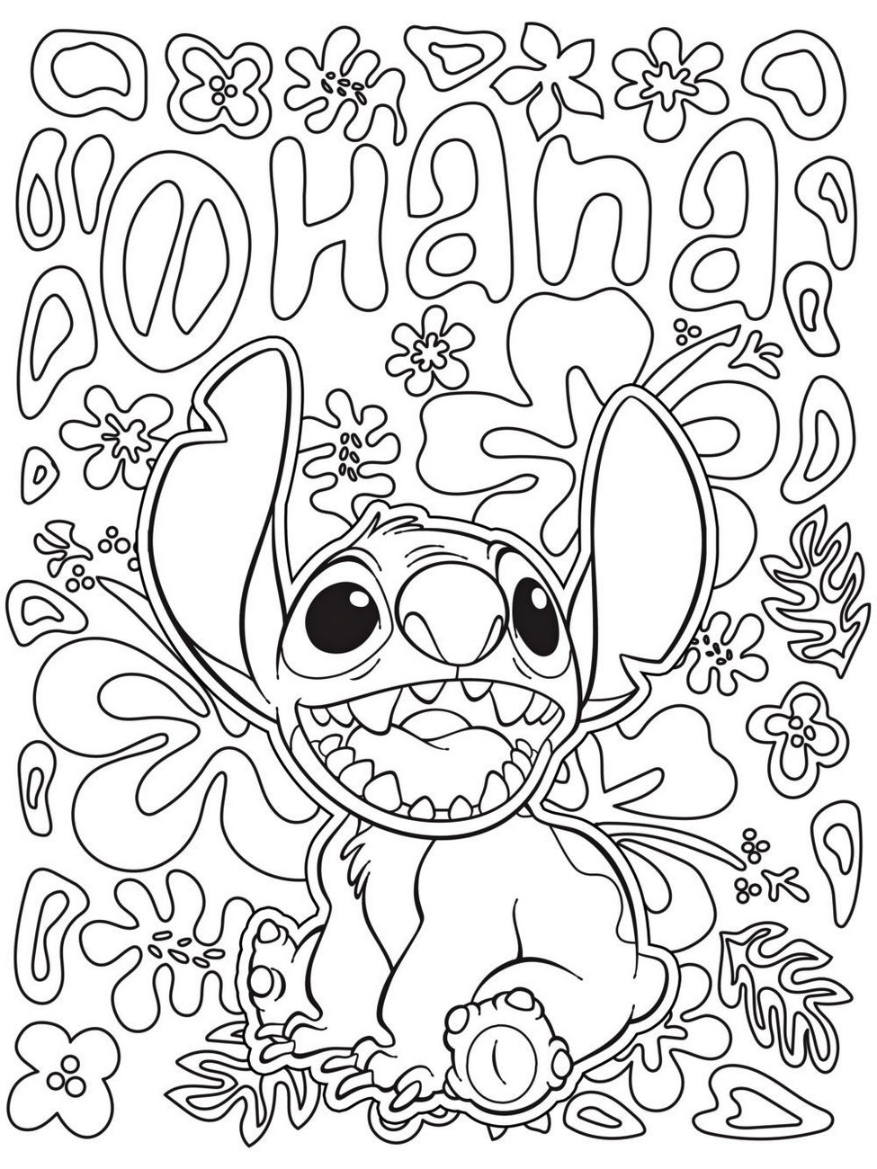 Stitch Disney Coloring Page To Print