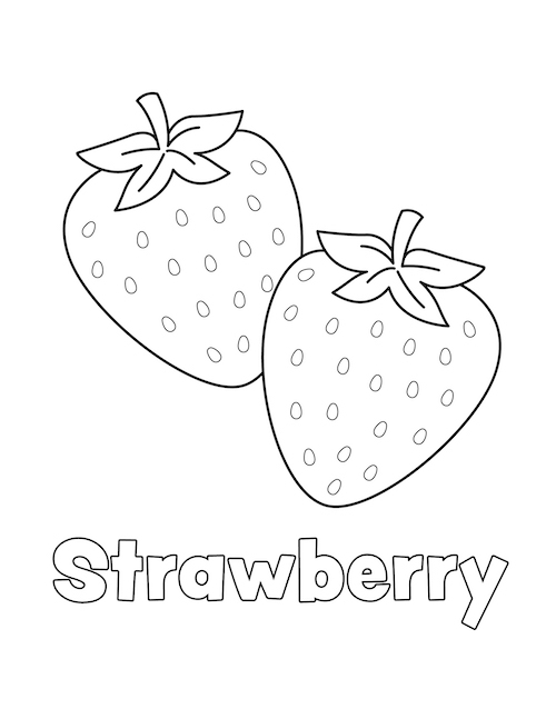 Strawberry Coloring Page Little Bee Family