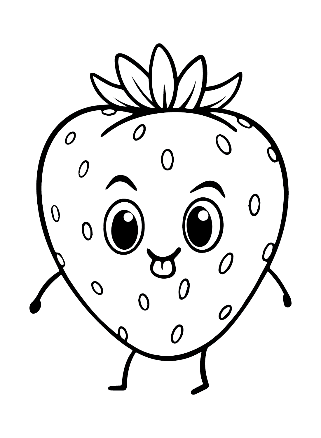 Strawberry Cute Coloring Page Free Printable Coloring Pages