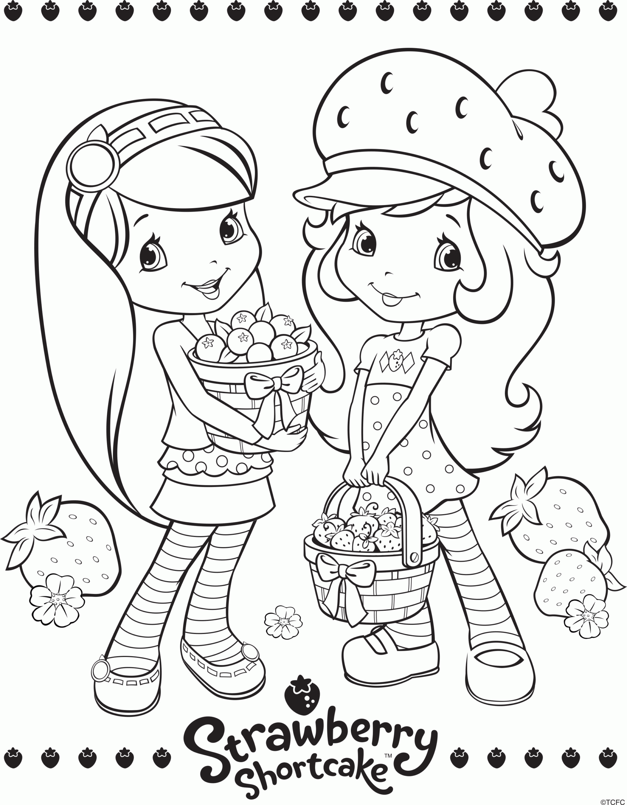 Strawberry Shortcake And All Friends Coloring Pages Coloring Home