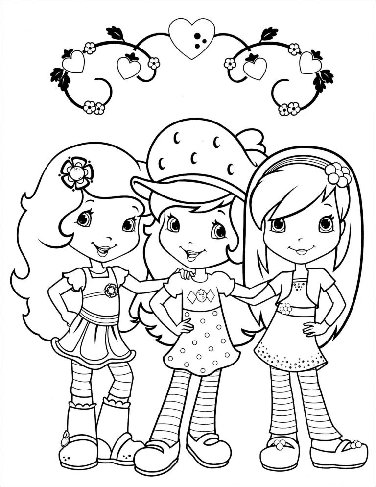 Strawberry Shortcake With Friends Coloring Page ColoringBay