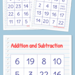 Subtraction Bingo Cards Printable Printable Bingo Cards