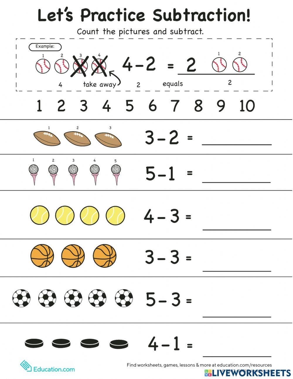 math in kindergarten worksheets