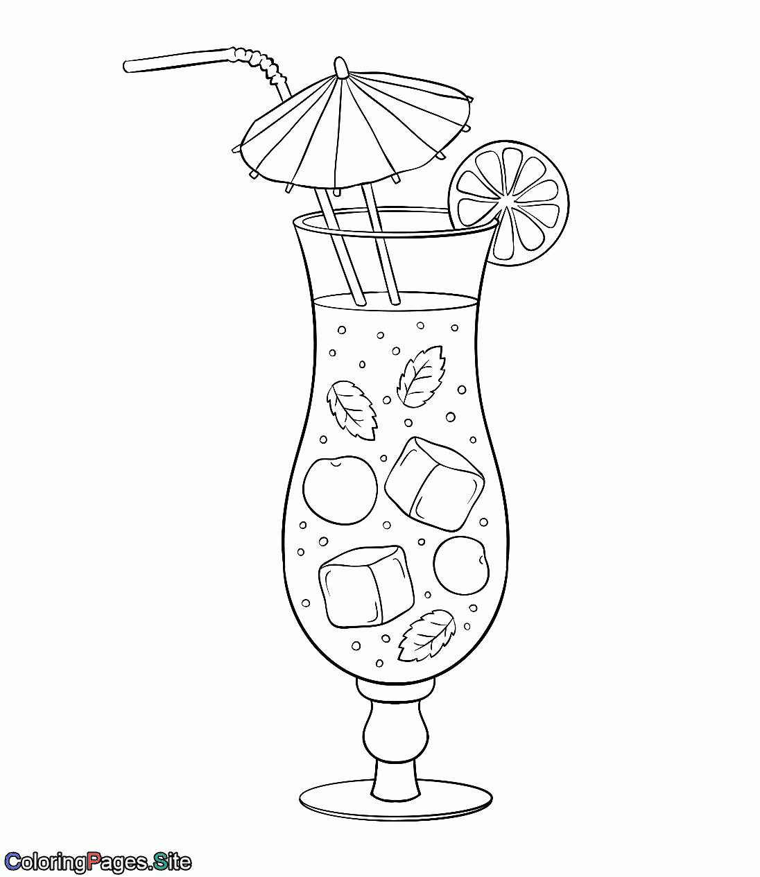 Summer Drink Online Coloring Page Coloring Pages Online