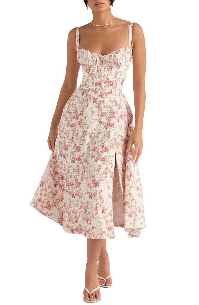 SUMMER FLORAL BUSTIER MIDRIFF WAIST SHAPER DRESS Remtica Shop