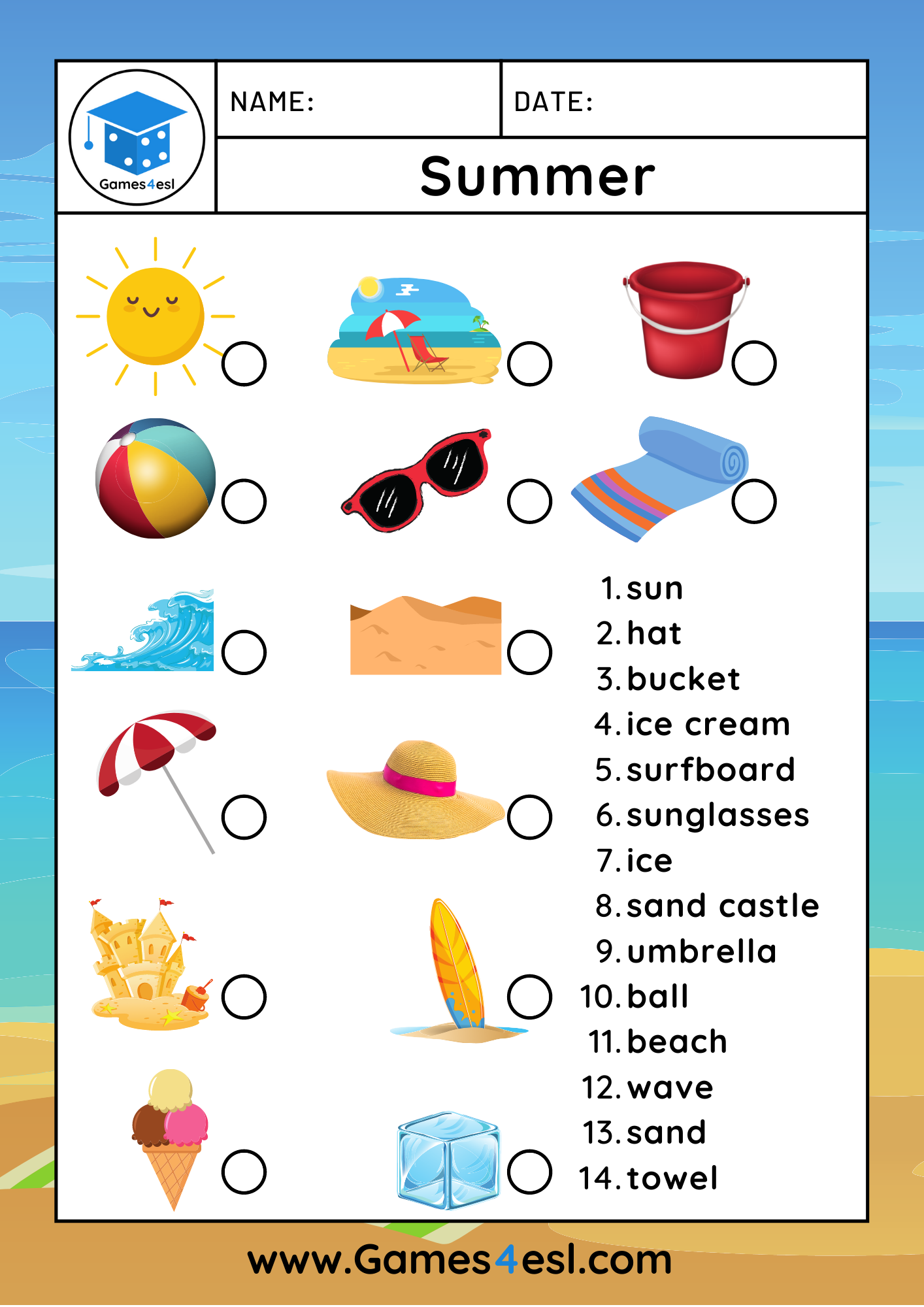 Summer Worksheets For Kindergarten Worksheets For Kindergarten