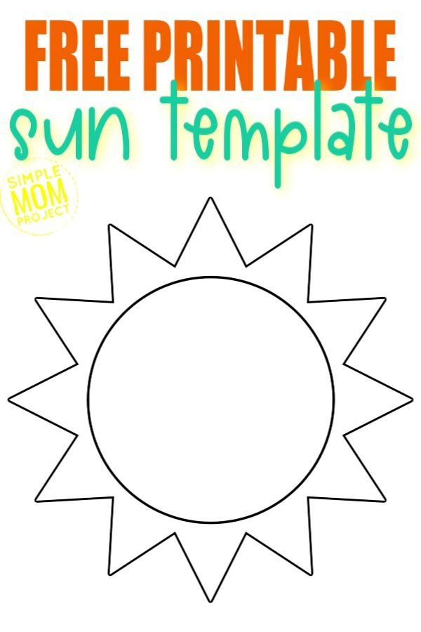 Sun Template Printable Calendar Printables