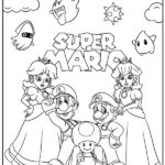 Super Mario Characters Coloring Page