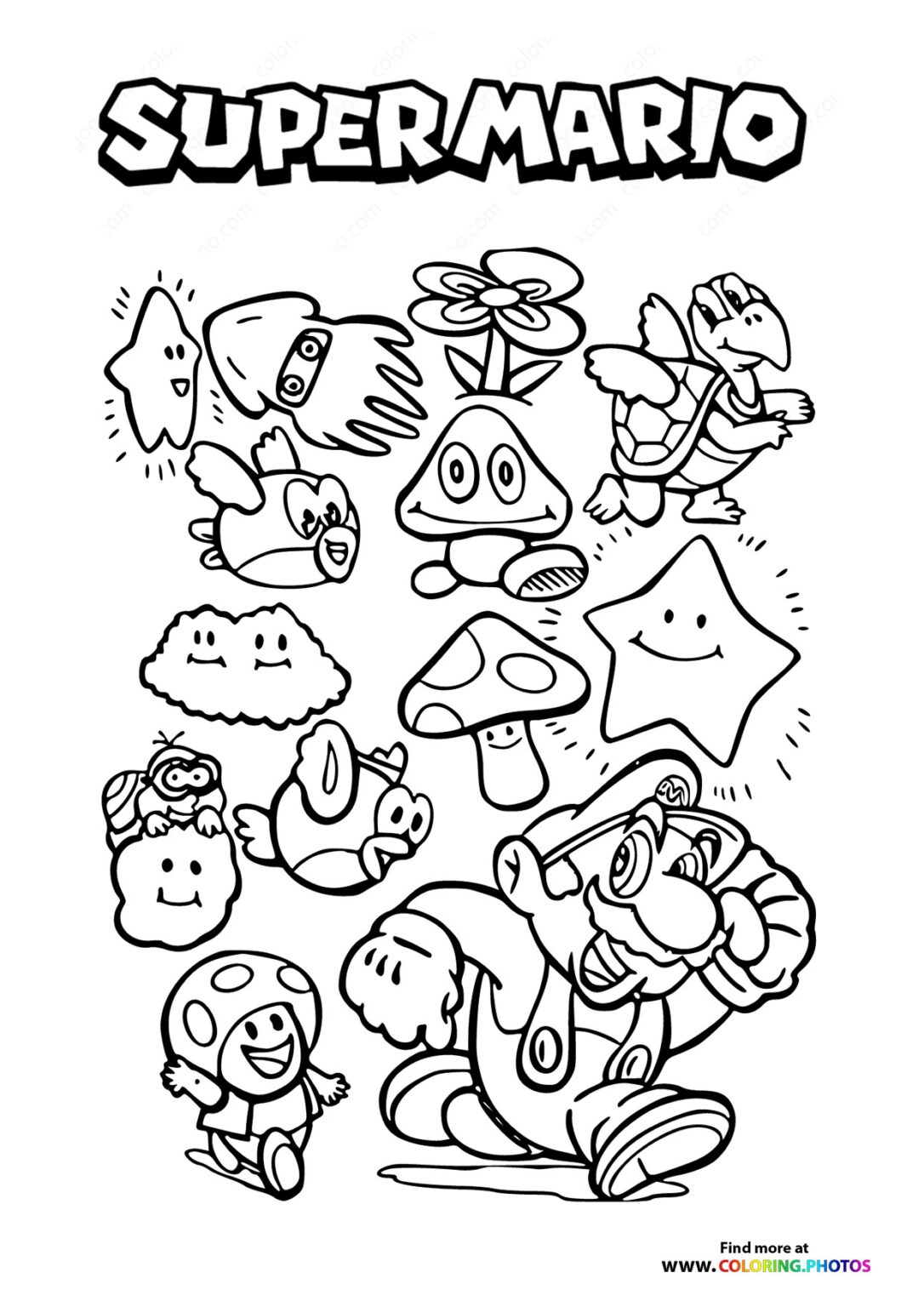 Super Mario Coloring Pages For Kids 100 Free Print Or Download
