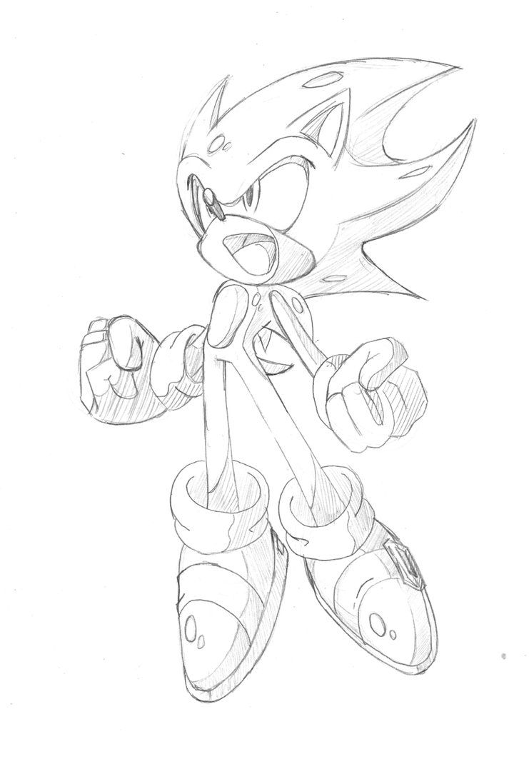 Super Sonic Coloring Page Coloring Home