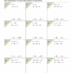 Systems Of Equations Substitution 1 Worksheet Worksheets Library