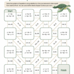 Systems Of Equations Substitution Maze Worksheet Worksheets Library