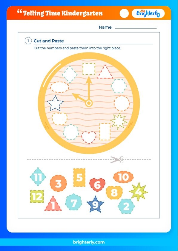 Telling Time Kindergarten Worksheets From Professional Tutors PDFs 