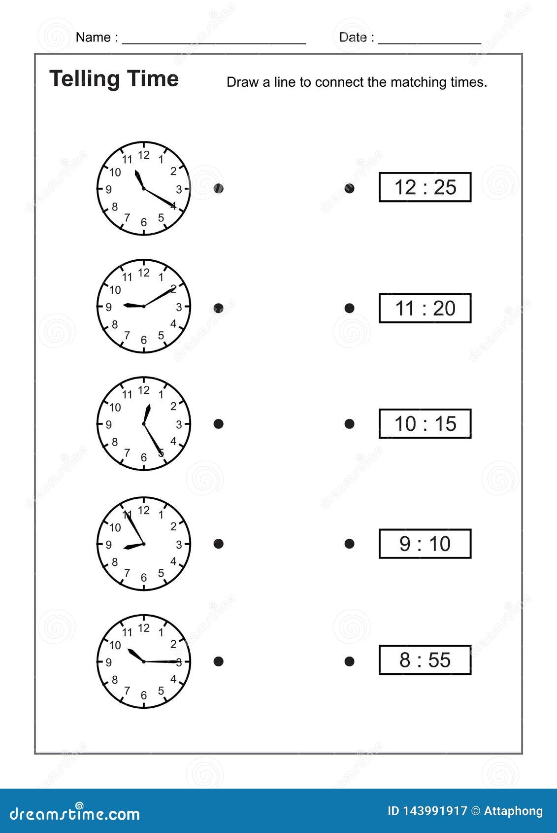 learning time worksheets