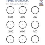 Telling Time Worksheets Oclock And Half Past Worksheets Library