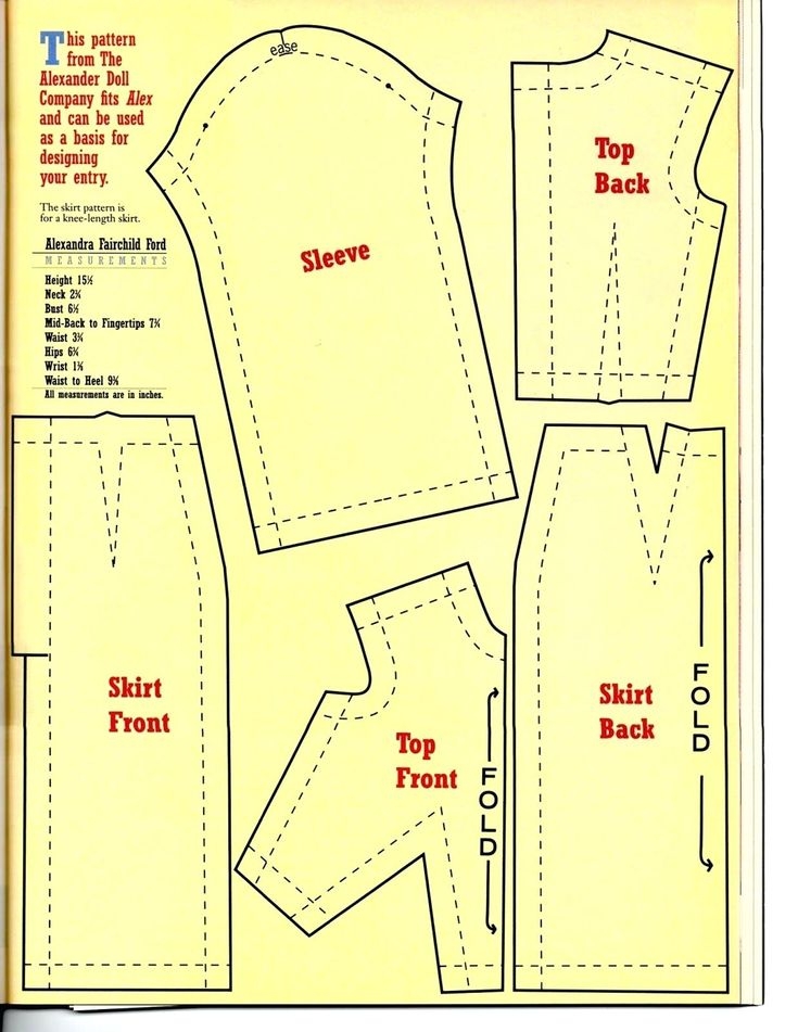 Template Printable Barbie Clothes Patterns