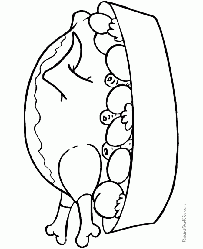 Thanksgiving Food Printable Coloring Pages 010