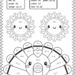 Thanksgiving Math Color By Code Worksheets Etsy Worksheets Library