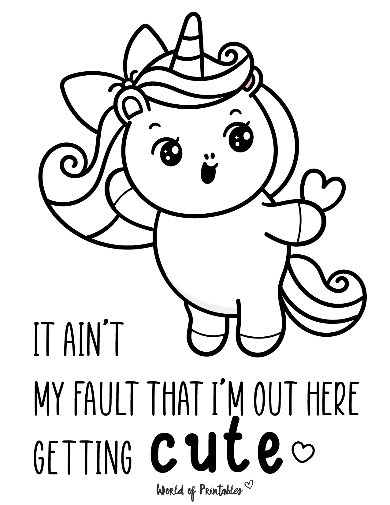 The Best Unicorn Coloring Pages For Kids Adults World Of Printables