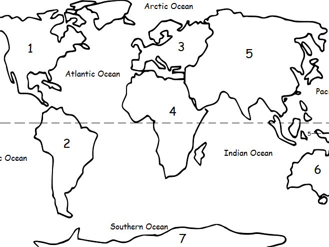 free printable continents worksheet