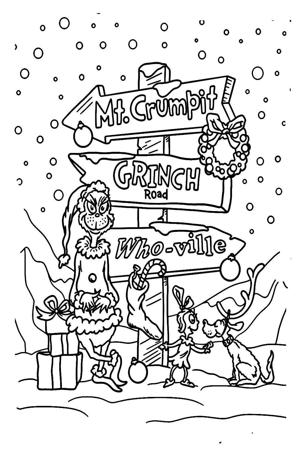 The Grinch Coloring Sheets Free Printable Coloring Pages