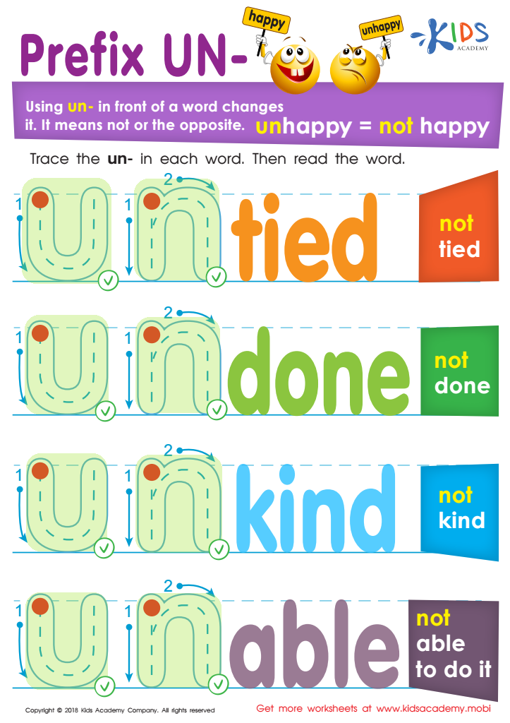 The Prefix Un Year 1 Teaching Resources Worksheets Library