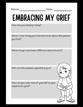 The Stages Of Grief Education Printout Worksheet Therapist Aid 