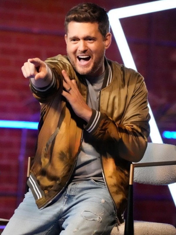 The Voice S26 Michael Bubl Palm Tree Print Jacket Jacket Hub