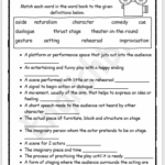 Theater Vocabulary Worksheet EnglishBix