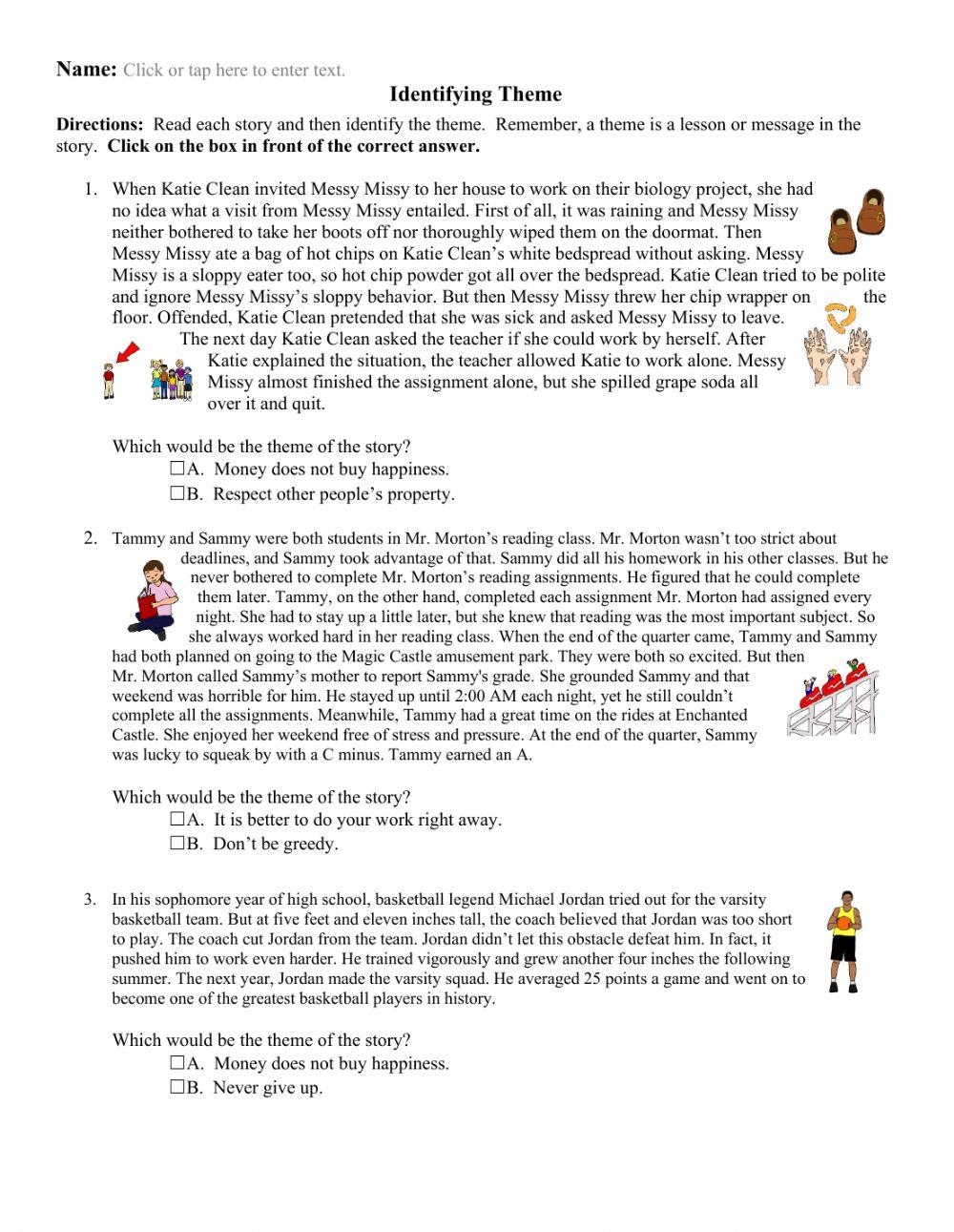 Theme Worksheets Theme Analysis Worksheet Worksheets Library